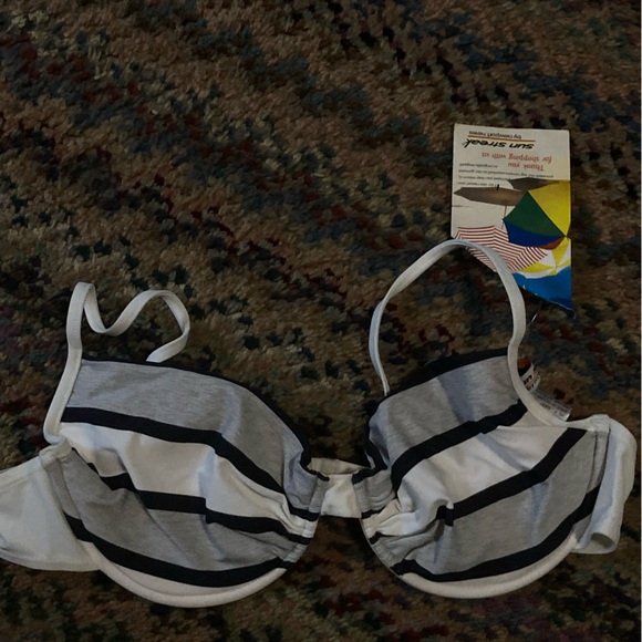 Striped One Piece Swimsuit - Picture 1 of 2